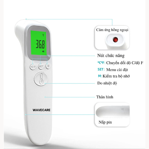 Nhiệt Kế Điện Tử Hồng Ngoại Đo Trán Chính Hãng Wavecare