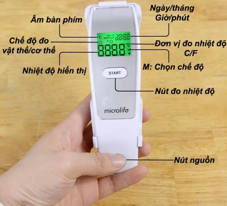 Nhiệt kế điện tử hồng ngoại Microlife FR1MF1 đo trán, đo đa năng kết quả chính xác trong 1s